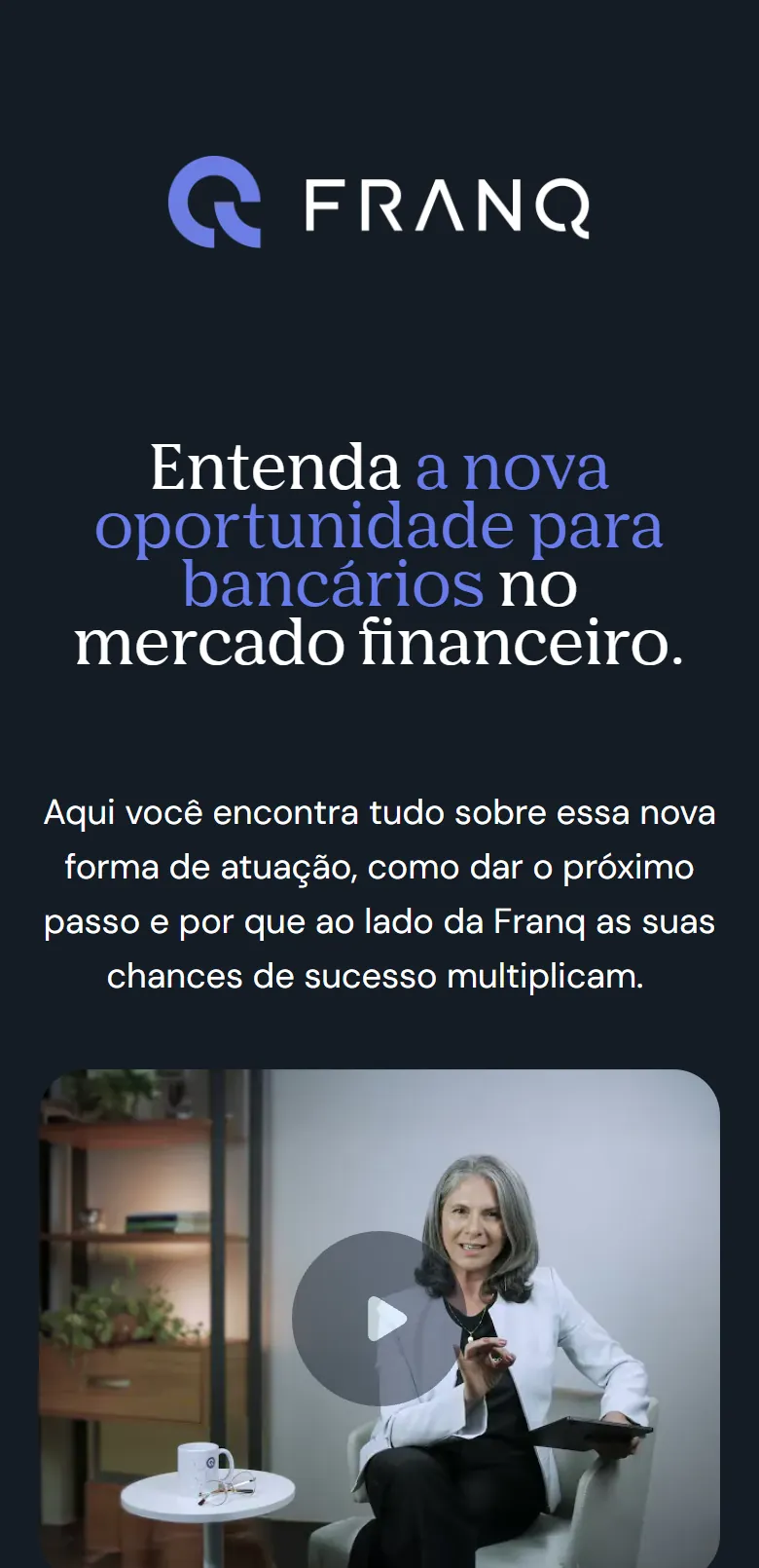 No celular, Franq: A landing page no celular