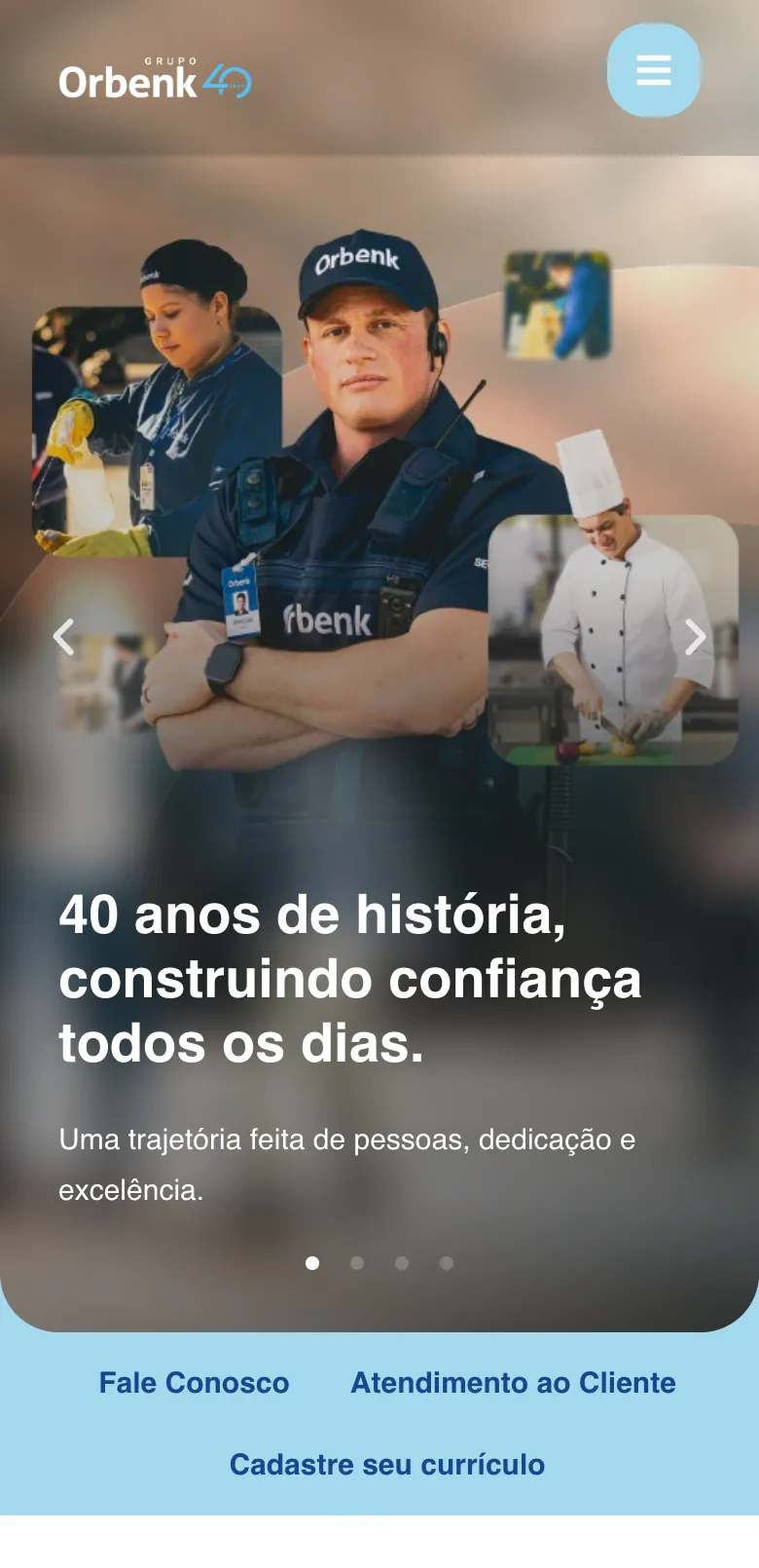 No celular, Orbenk: O site no celular