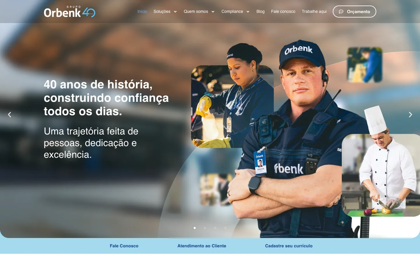 Site, Orbenk: Novo site institucional